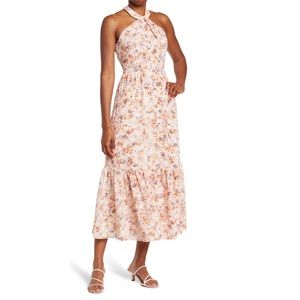 LAUNDRY BY SHELLI SEGAL Halter Neck Midi Dress